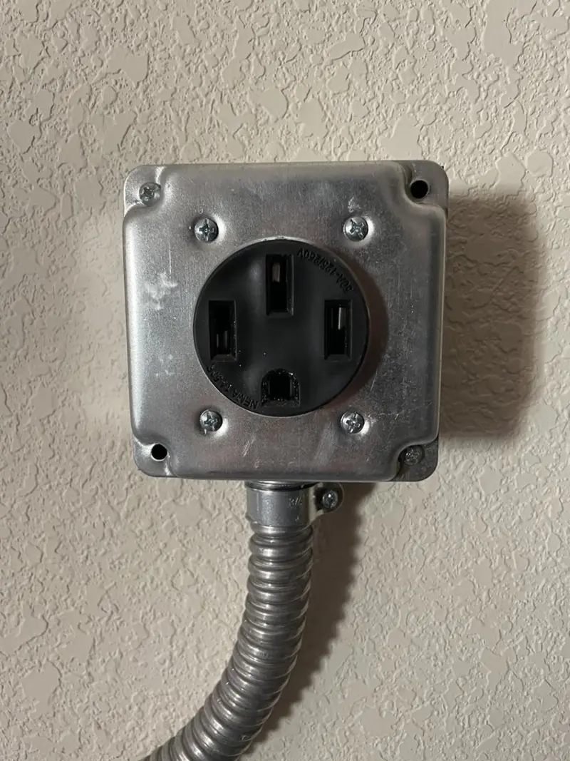 NEMA 14-50 outlet installed for Smart Home Electrical in Owens Cross Roads